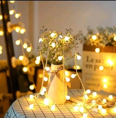 Zorela Globe String Lights, 15M/49Ft 100 LED Fairy Lights USB or Battery 8 Modes - Image 1 of 4