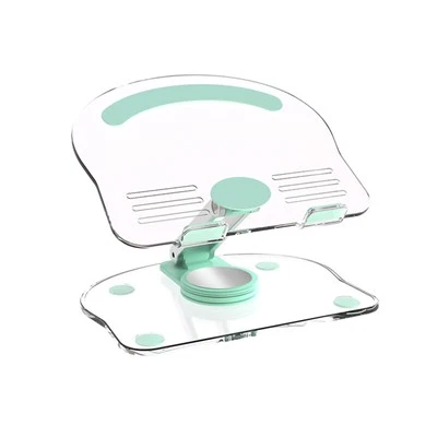 Acrylic Tablet Stand Desktop Foldable Holder 360° Rotation Base Clear Bracket B - Image 1 of 4