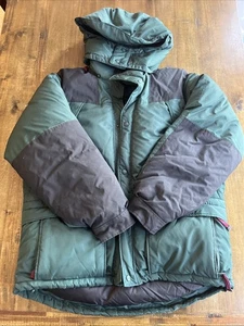 Vintage 80s Eastern Mountain Sports Goose Down Puffer Jacket EMS Men Large Green - Picture 1 of 20