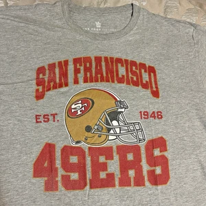 NFL Ropa de Comida Chatarra San Francisco 49ers Casco Camiseta Para Hombre Talla GRANDE Gris - Imagen 1 de 4