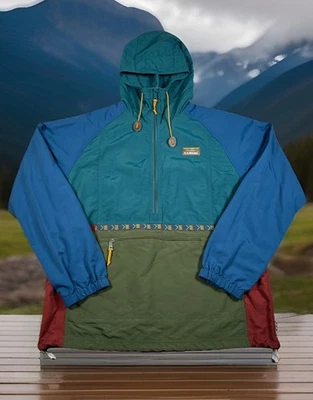 L.L. Bean Anorak Jacket Mens M Reg Nylon Hooded Pullover Windbreaker    -EUC - Image 1 of 4