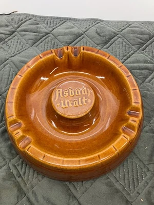 Cenicero de cigarros vintage alemán Asbach Uralt Brandy usado en excelente estado años 70 grande 11" Foto 1 de 4