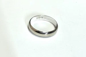 14 Solid White Gold 3.75 Mm Wedding Band Size 5 - Picture 1 of 2