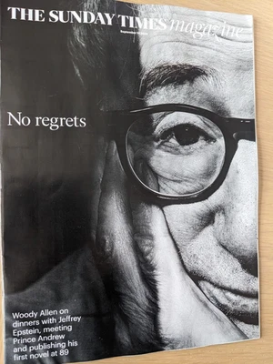 UK SUNDAY TIMES MAG. WOODY ALLEN. BRUCE WILLIS. CLARE GROGAN.STEPHEN LIRONI. 925 - Image 1 of 4