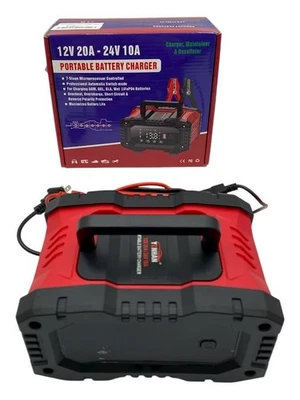 Carregador de bateria YONHAN 20A 12V/24V LiFePO4 chumbo-ácido - Imagem 1 de 4