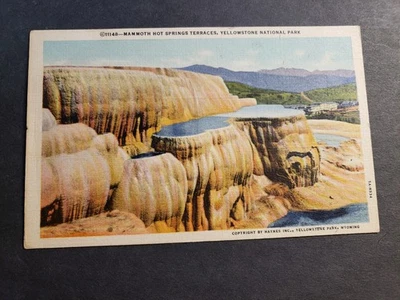 DAYTON, SHERIDAN County, WYOMING 1953 YELLOWSTONE HOT SPRINGS Postcard w/ note - Image 1 of 2