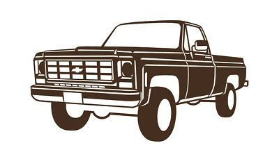 1979 - 1980 Chevy C10 Pickup Chevrolet Vinyl Decal Your Color Choice Sticker - Image 1 of 4
