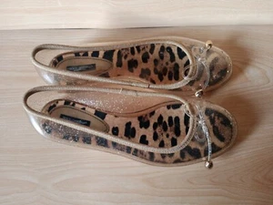 Summer Dolce Gabbana Women's Leopard Print Ballet Flats Size 38 Beach - Picture 1 of 11