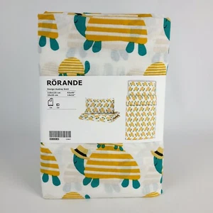 Ikea Duvet Cover 1 & Pillowcase Crib RÖRANDE 43x49" / 14x22" Turtle Yellow - Picture 1 of 3