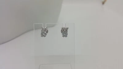 ORECCHINI A BOTTONE GUFETTO CON ZIRCONI IN ARGENTO 925 (0259) - Immagine 1 di 4