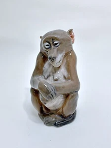 Royal Copenhagen Monkey Figurine Porcelain 1444 Niels Nielsen Denmark 5" VINTAGE - Picture 1 of 7