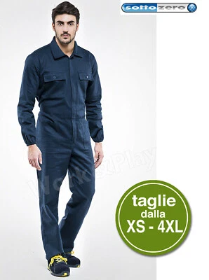 Tuta da Lavoro in Cotone Massaua Sottozero Blu Taglie Forti Meccanico Fabbri SC