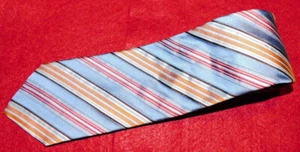 MEN'S HUGO BOSS MADE IN ITALY MULTI COLOR STRIPED TIE - TIES - DESIGNER TIES. - Picture 1 of 3