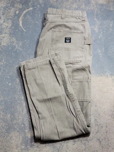 Lakin McKey Pants Mens 34 x 32.5 Brown Tan Canvas Double Knee Workwear *READ - Picture 1 of 16