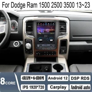 10.4" Android Navigation Car Gps Stereo Tesla Style Carplay For Dodge Ram 1500 - Picture 1 of 22