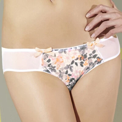 Slip Brief Panache Cleo Jo Blanco Gris Naranja Rosa Estampado Floral 38 40 42 44 - Imagen 1 de 4