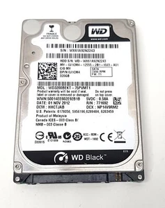 Western Digital WD3200BEKT 2.5" 320GB SATA 3GB/s HDD Internal Hard Drive J1CM4 - Afbeelding 1 van 2
