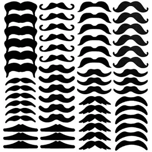 60 Pcs Halloween Fake Mustaches Self Adhesive Novelty Fake Beard Stickers - Picture 1 of 5
