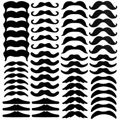 60 Piezas Halloween Bigotes Falsos Autoadhesivos Novedad Falsos Barba Pegatinas Foto 1 de 4