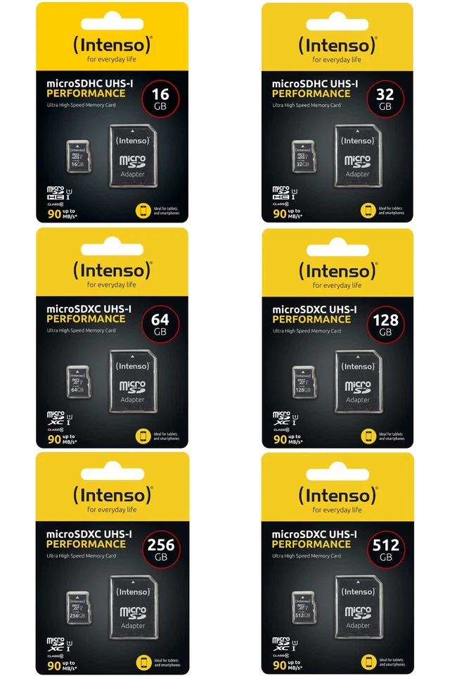 MicroSD MicroSDXC Speicherkarten - Class10 - 16GB bis 512GB zur Auswahl - Bild 1 von 1