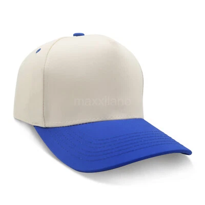 Gorra Snapback Algodón Sólida Ajustable Para Hombre Gorra de Béisbol en Blanco Camionero Parasol Foto 1 de 4