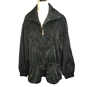 Vtg 90s Kaelin Skiing Finesse Jacket Womens 8 Black Soutache Drawstring Ski Coat - Picture 1 of 15