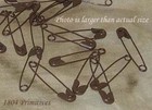 144 Primitive 1-1/2" Rusty Tin Look Safety Pins ~ Craft