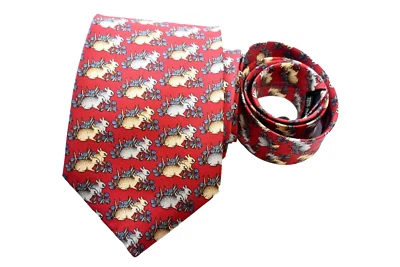 CORBATA HOMBRE BURBERRY ROJO/CONEJO ANCHO: 3.75" LARGO: 56" Foto 1 de 3