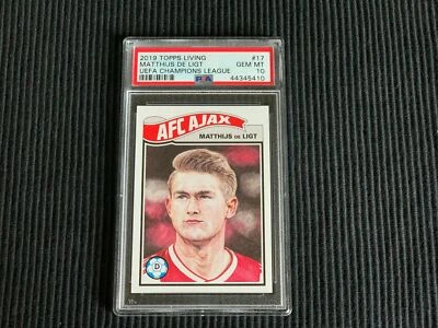 2019 TOPPS LIVING SET #17 MATTHIJS DE LIGT *CHAMPIONS SOCCER PSA 10 GEM MINT* - Image 1 of 2