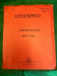SOMETHING FOR THE BOYS original script '44 CARMEN MIRANDA Michael O'Shea - Picture 1 of 9