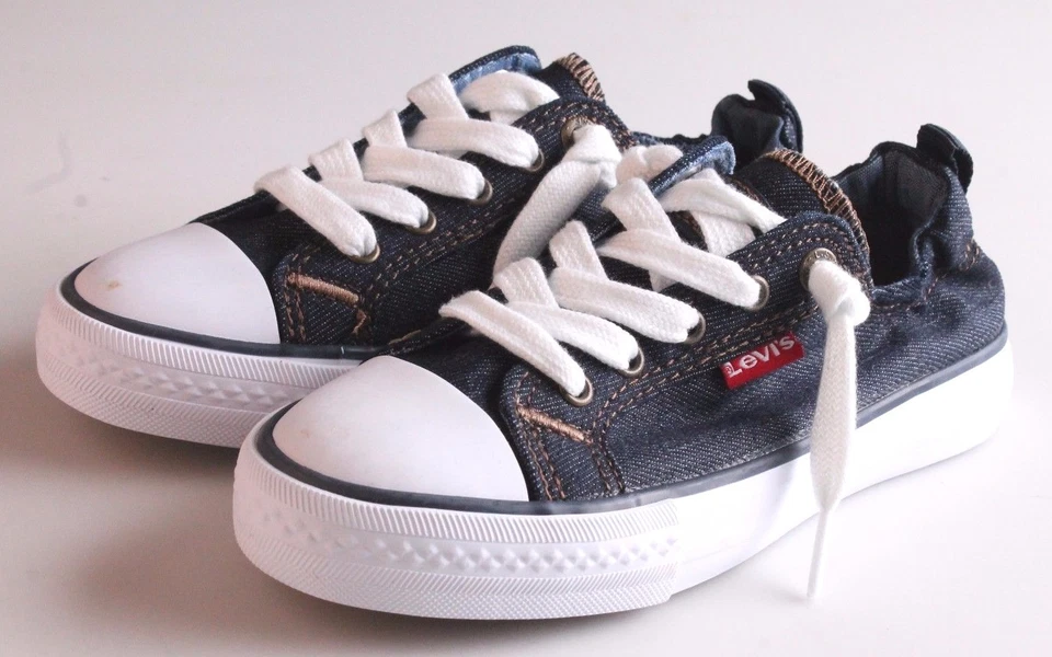 NUEVO Levi's Denim Azul Niñas Stan G Lona Tenis Gimnasio Zapatos Nuevo wo Box 1091100 Foto 1 de 4