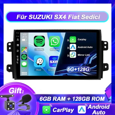 ★6GB+128GB★ Autoradio Für Suzuki SX4 Fiat Sedici 06-13 Android15 GPS CarPlay DSP - Bild 1 von 4
