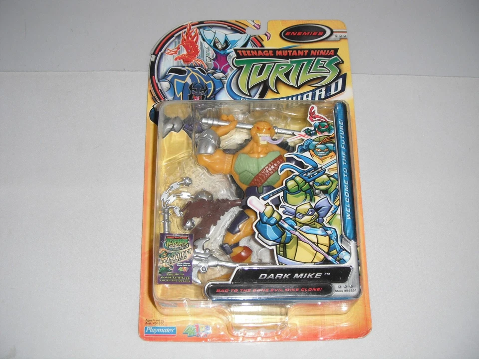 TMNT Fast Forward Dark Mike 2006 MOC Ninja Turtles Playmates Toys Action Figure