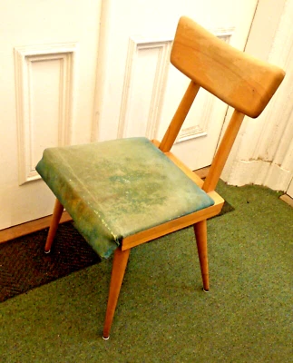 Silla lateral HEYWOOD-WAKEFIELD/ANTIGUA/de roble rubio años 50/modernismo estado original Foto 1 de 4