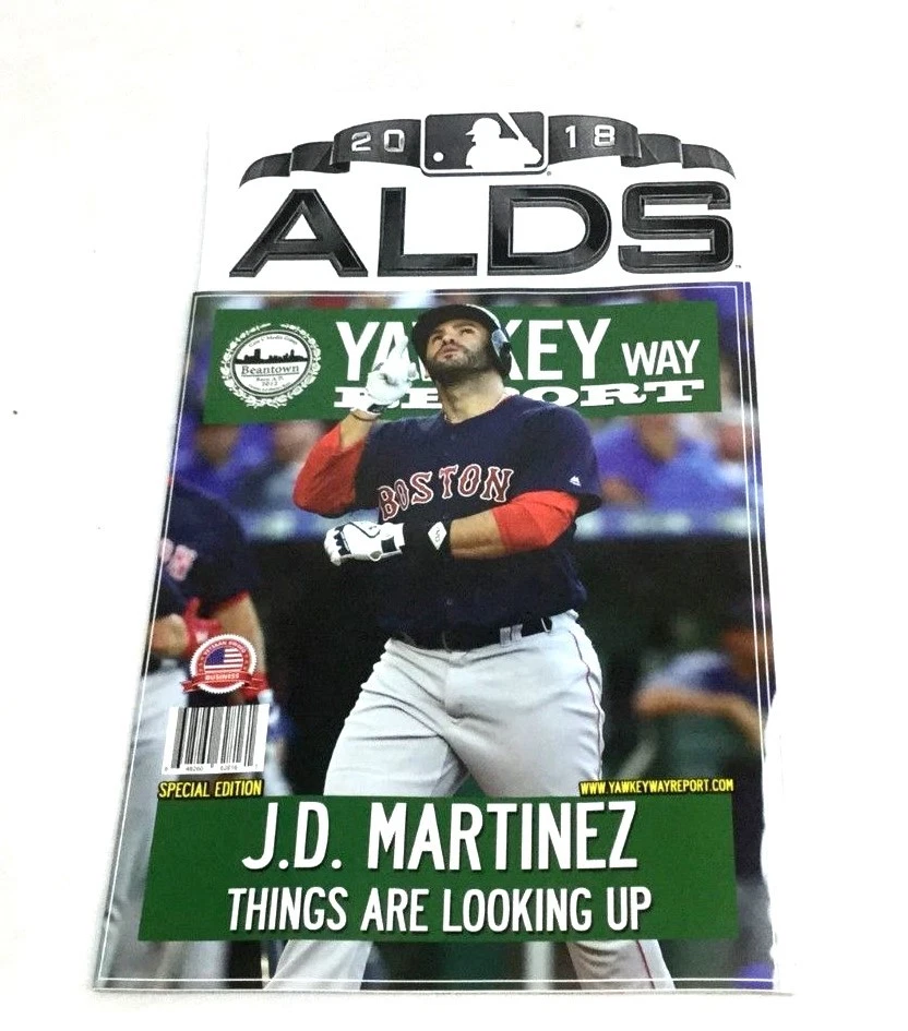 2018 ALDS Division Series Yawkey Way Report Red Sox Program Magazine JD Martinez - Image 1 of 1