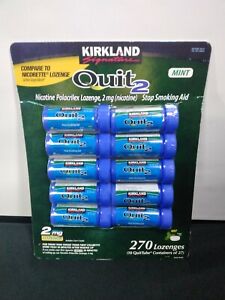 Kirkland  Quit 2 mg Lozenge 270 Pieces Nicotine Polacrilex Stop Smoking Aid
