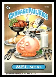 De colección 1986 GPK Garbage Pail Kids Serie 5 Mel Meal 188a Sin Cruz Puzzle Trasero - Imagen 1 de 2