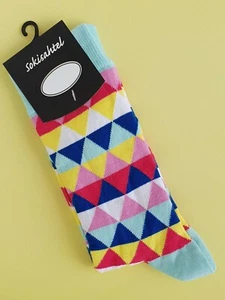 Mens Fun Pattern Socks (Pair) Colourful Socks (with tags) - Picture 1 of 1
