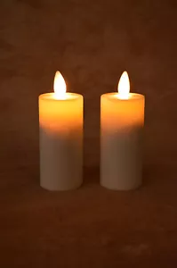 Liown Mystique Candele Votive Senza Fiamma in Movimento, 2 in confezione, Avorio 1,5"x4", NUOVO - Foto 1 di 4