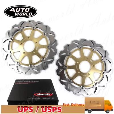 For Suzuki Hayabusa GSXR1300 1999-2007 2006 2005 2004 03 Front Brake Rotors Disc - Image 1 of 4