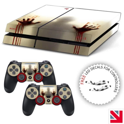 VINYL REALITY Horror Zombie Walking Dead PS4 Skin Decal Vinyl Sticker Wrap