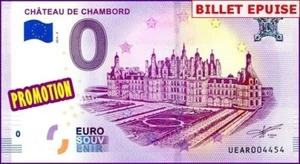 UEAR / CHATEAU DE CHAMBORD / BILLET 0 € / NULL EURO-SCHEIN / 0 € 2018-3 - Picture 1 of 1