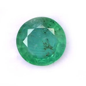 6 mm Certified Natural Emerald Round Cut 0.68 CTS Untreated Loose Gemstone - Picture 1 of 5