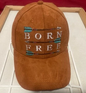 BORN FREE Baseball Hat Strapback Hip Suede Look Arrows Acrylic Cap NWOT - Picture 1 of 6