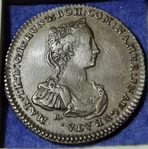 JETON PAYS-BAS AUTRICHIENS - COMTÉ DE FLANDRE Namur 1744 TOKEN - Foto 1 di 2