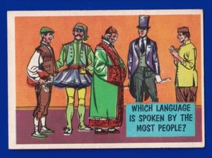  WHICH LANGUAGE IS SPOKEN BY MOST PEOPLE 1961 TOPPS ISOLATION BOOTH #71 VG-EX+ - Picture 1 of 2