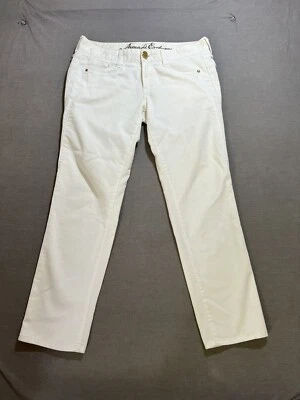 Pantalones A/X Armani Exchange para mujer 8 pantalones con botones dorados marfil 32x27. Foto 1 de 4