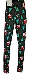SO Girls Mid Rise Cozy Christmas Leggings Size XS Elastic Waist Full Length - Picture 1 of 12