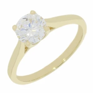 Anello con diamanti creato in laboratorio oro 9 ct 1,00 ct solitario taglio brillante LGD076 - Foto 1 di 6