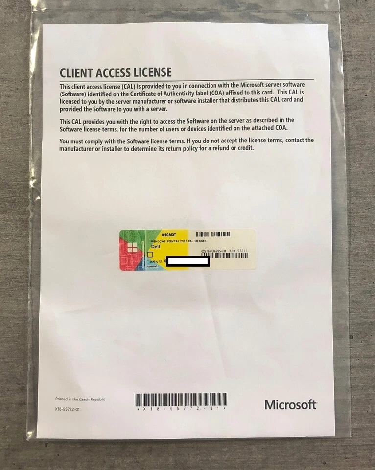MS Windows Server 2016 OEM User CAL für 10 Benutzer (MUI) - Bild 1 von 1